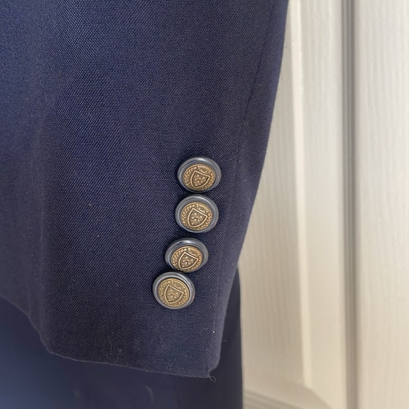 John Blair Navy Long Blazer Jacket Size 48 - Picture 5 of 9